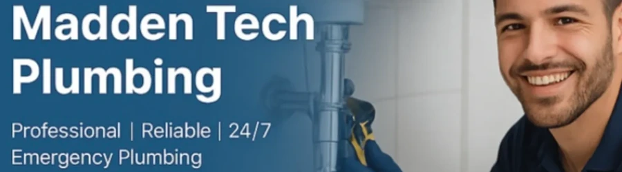 Friendly plumber fixing sink
